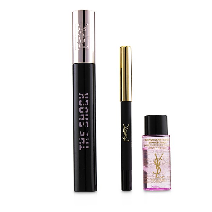 Mascara Volume Effect Faux Cils The Shock Set - # No. 1 (mascara X1, Waterproof Eye Pencil X1, Makeup Remover X1) - 3pcs