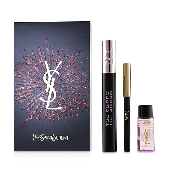 Mascara Volume Effect Faux Cils The Shock Set - # No. 1 (mascara X1, Waterproof Eye Pencil X1, Makeup Remover X1) - 3pcs