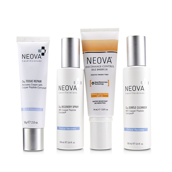 Clinical Recovery Post Procedure Cure System: Cu3 Gentle Cleanser 100ml + Cu3 Tissue Repair + 56g + Cu3 Recovery Spray 100ml + Silc Sheer 2.0 Photo