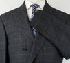 Cashmere-Wool Glen Check Double Breated Sport Coat - Gray