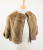 Mink Fur Zipped Jacket - Brown