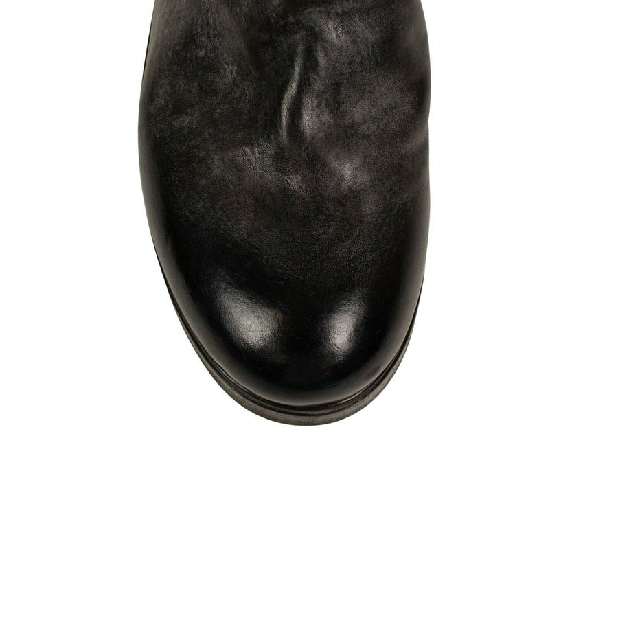 Zucca Zeppa Horse Leather Boots - Black