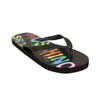 Women's Printed Swim Logo Flip Flops - Black