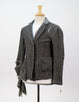 Wool-Silk No Button Distressed Sport Coat - Gray