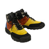 Leather And Suede Tor Boots - Yellow/Orange