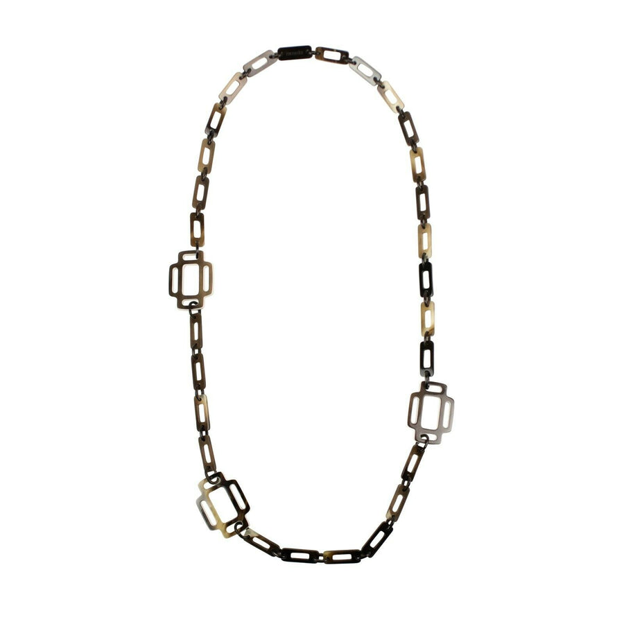 Rhythm Corne Laquee Long Necklace - Brown