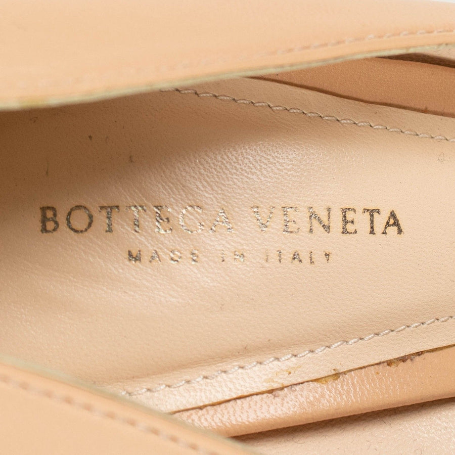 Leather Oxford Platform Pumps - Pale Pink