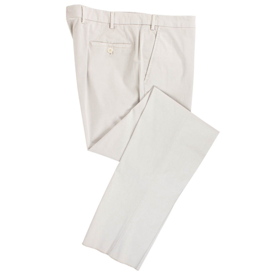 Beige Cotton Blend Pants
