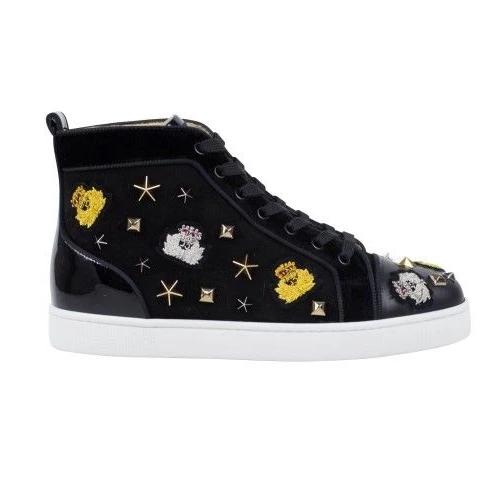 Men's Loubacademia Hi-Top Sneakers - Black