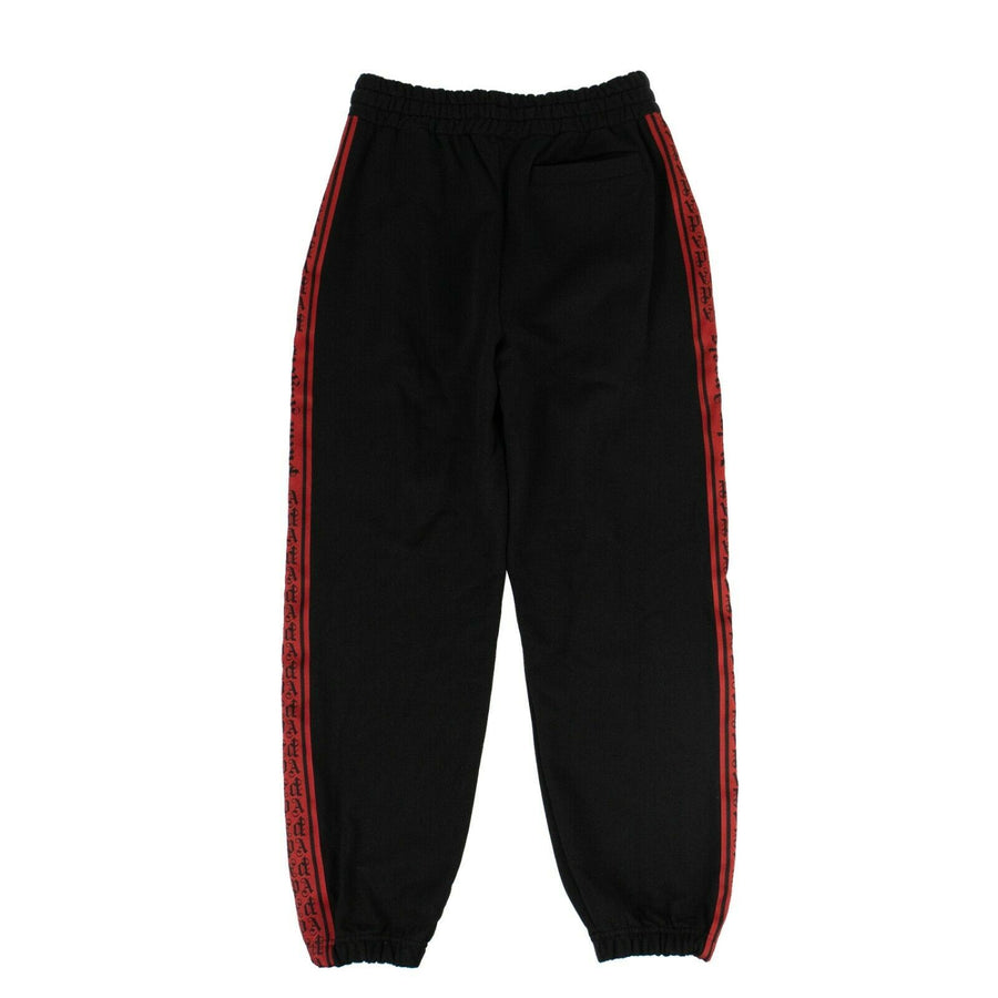 Cotton Side Tape Jogging Pants - Black