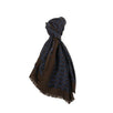Cashmere Blend H Logo Pattern 140CM Shawl Scarf - Brown