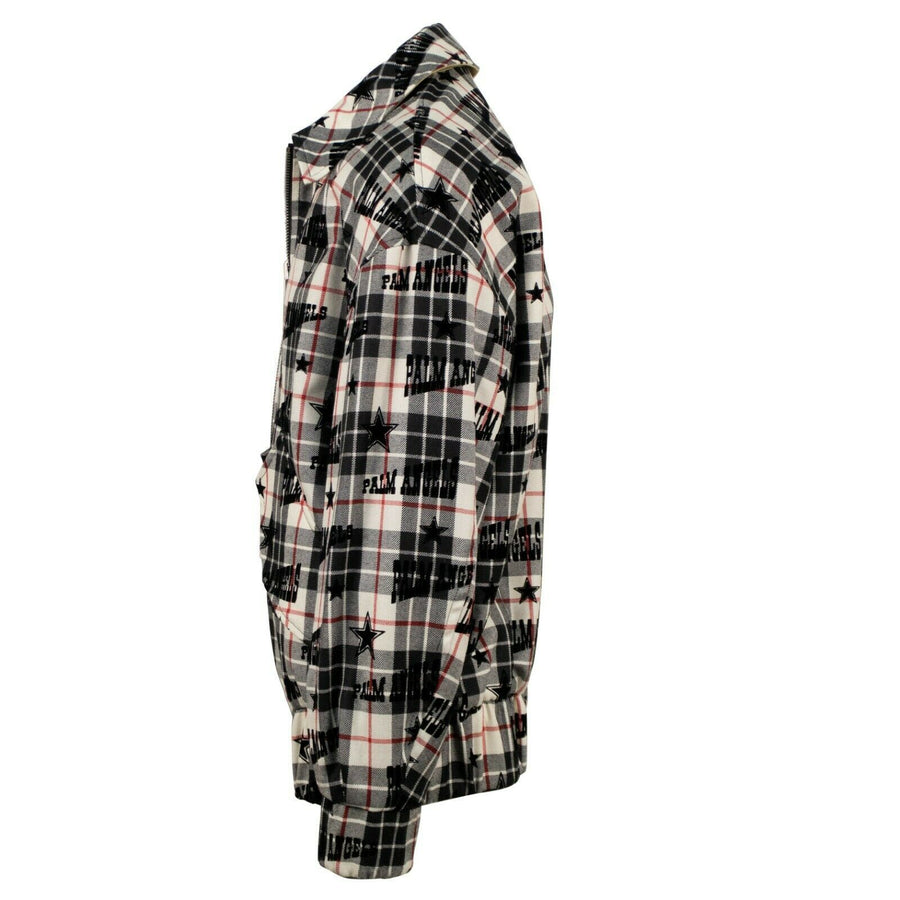 Reversible Plaid Harrington Jacket - Black / White / Tan