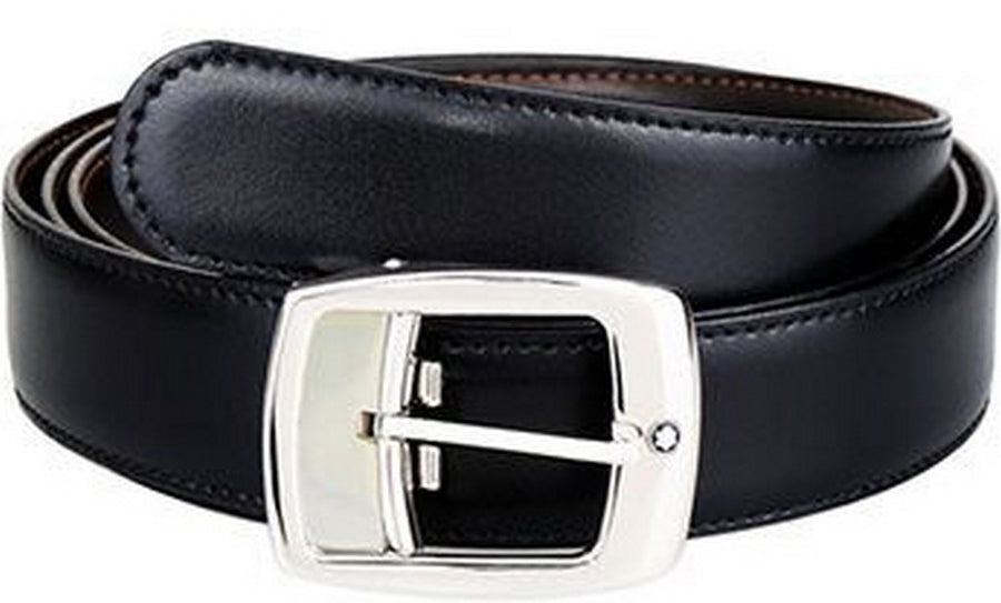Montblanc 9695 Contemporary Black/brown Reversible Leather Men's Belt