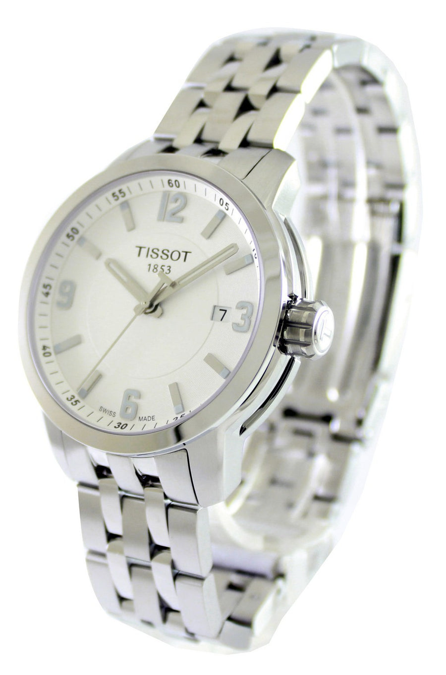 Tissot T-sport Prc 200 Quartz White Dial T055.410.11.017.00 T0554101101700 Men's Watch