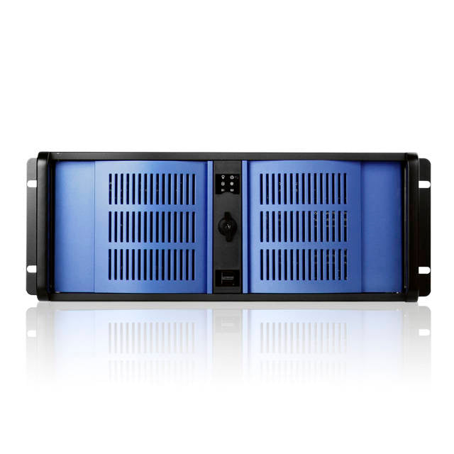 iStarUSA D Storm D-400-BLUE No Power Supply 4U Compact Stylish Rackmount Server Chassis (Blue/Black)