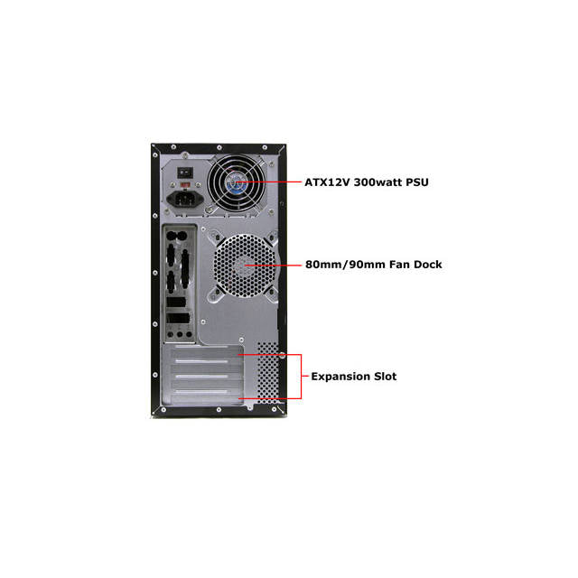 APEX TM-366-BK 300W MicroATX Case (Black/Silver)