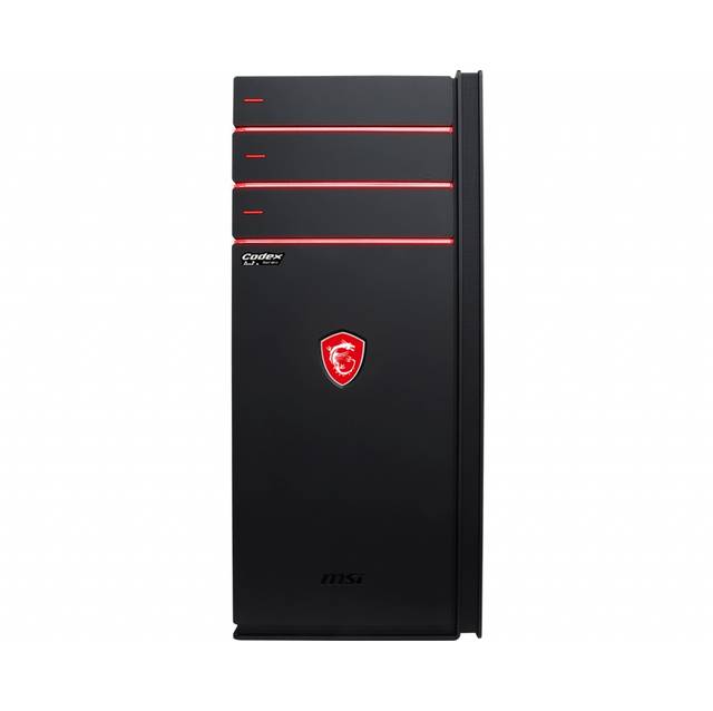 MSI Codex XE Plus 9SD-279US Intel Core i7-9700K/ 16GB DDR4/ 2TB HDD + 512GB SSD/ RTX 2070 8G/ Windows 10 Home Desktop PC (Black-Red)