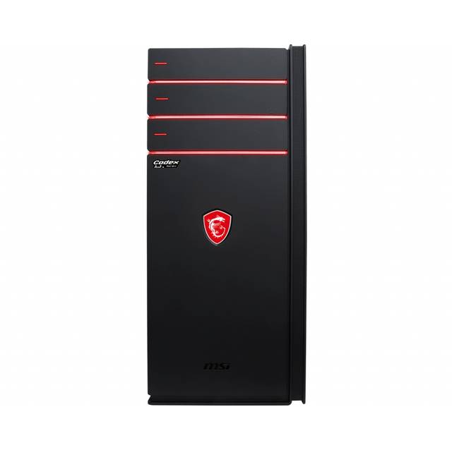 MSI Codex XE Plus 9SC-292US Intel Core i7-9700K/ 16GB DDR4/ 512GB SSD/ RTX 2060 AERO ITX 6G/ Windows 10 Home Desktop PC (Black-Red)
