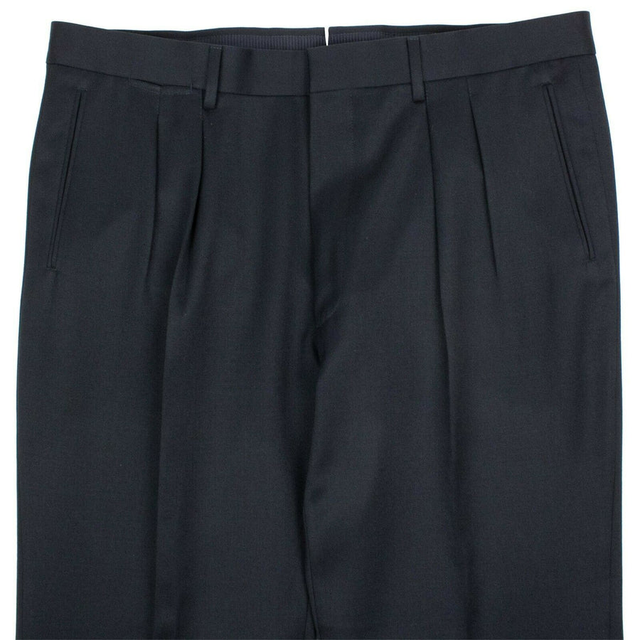 Wool Dress Pants - Navy Blue