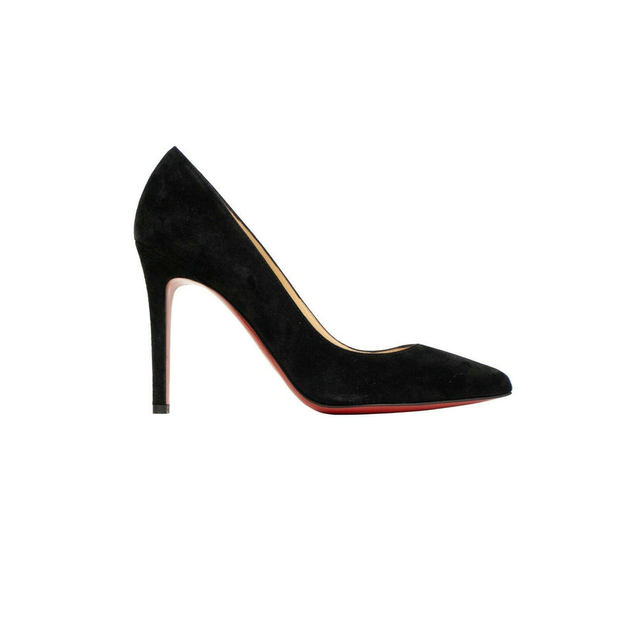 Pigalle Black Velour 100mm Pumps - Black