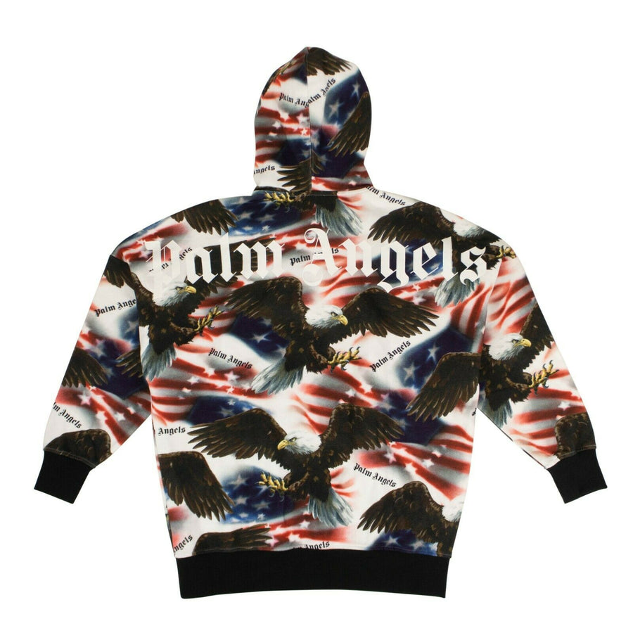Cotton Eagle Print Hoodie - Multi-Color