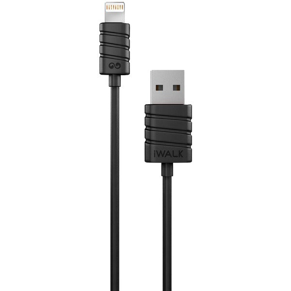 Twister Charge & Sync Lightning(R) to USB Cable, 6.6ft (Black)