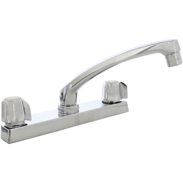 2-Handle Heavy-Pattern Chrome-Plated Kitchen Faucet