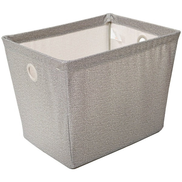 Harmony Twill Collection Small Wire-Frame Fabric Storage Bin