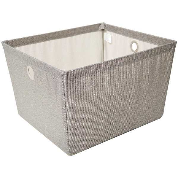 Large Wire-Frame Fabric Storage Bin