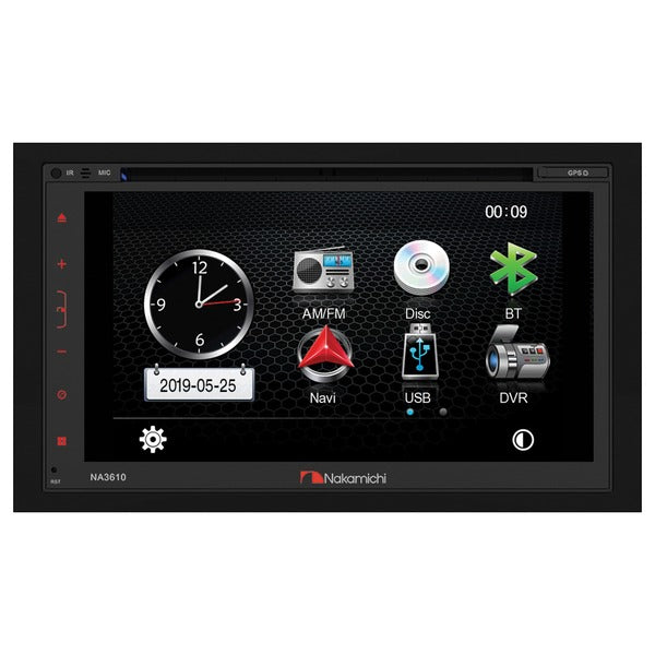 6.8-Inch WVGA Double-DIN In-Dash DVD Receiver with Bluetooth(R)