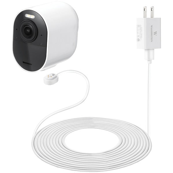 Weatherproof Outdoor Magnetic Charging Cable with Quick-Charge Power Adapter for Arlo(R) Ultra, 25 Feet (White)