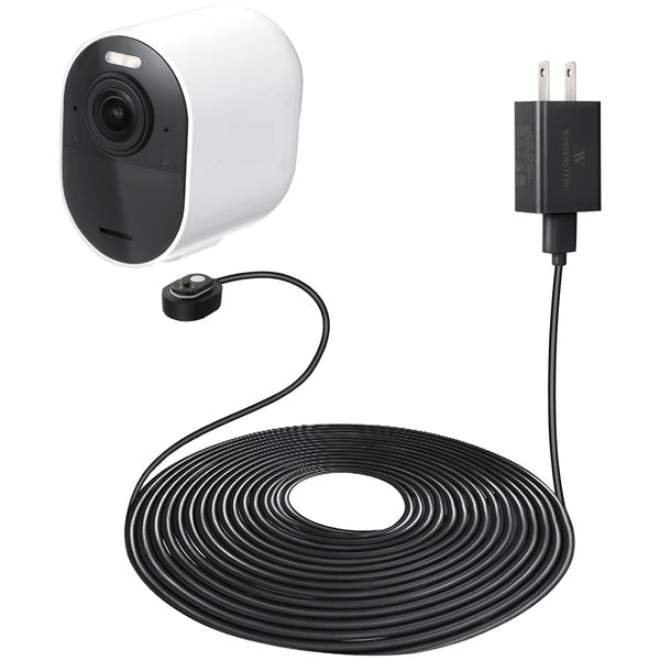 Weatherproof Outdoor Magnetic Charging Cable with Quick-Charge Power Adapter for Arlo(R) Ultra, 25 Feet (Black)