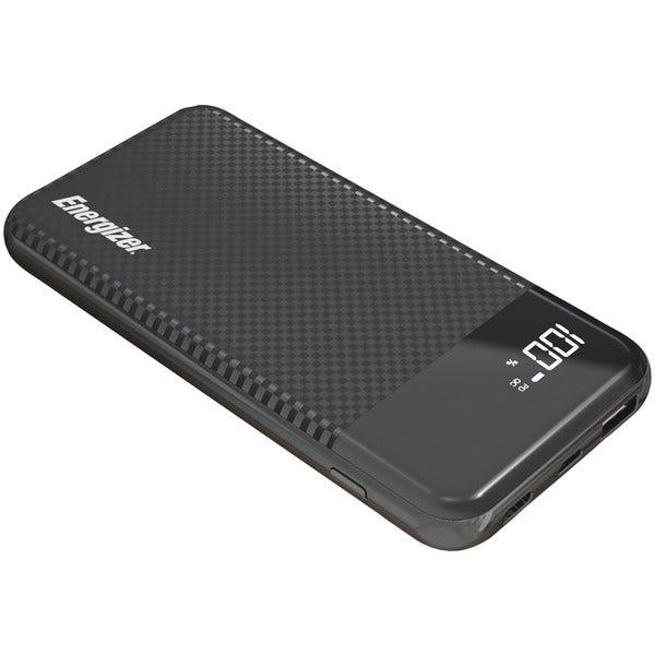 10,000 Series Fast-Charging Power Bank with 2 USB Ports (Black)