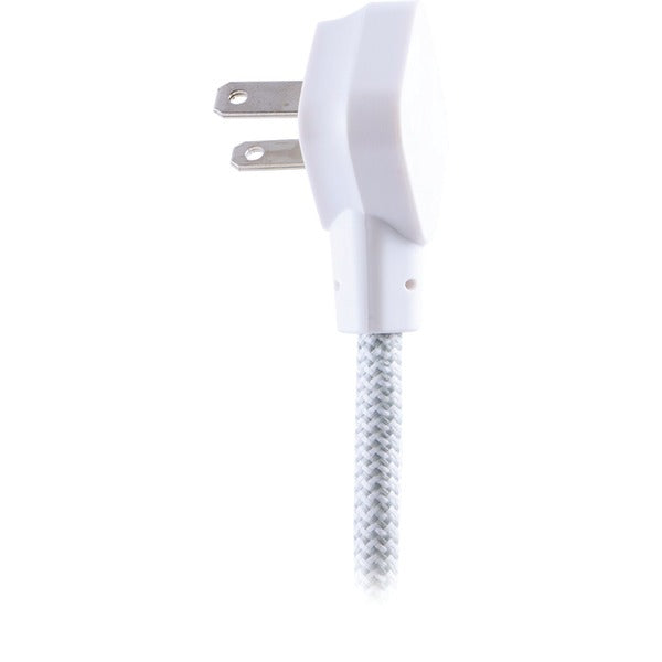 1-Outlet Surge Protector with 2 USB Ports, 10ft Cord (Gray/White)