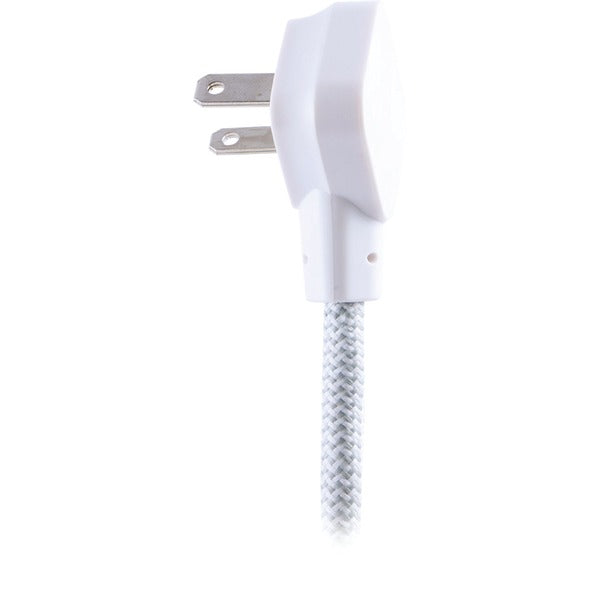 3-Outlet Grounded Surge Protector, 10ft Cord (Gray/White)