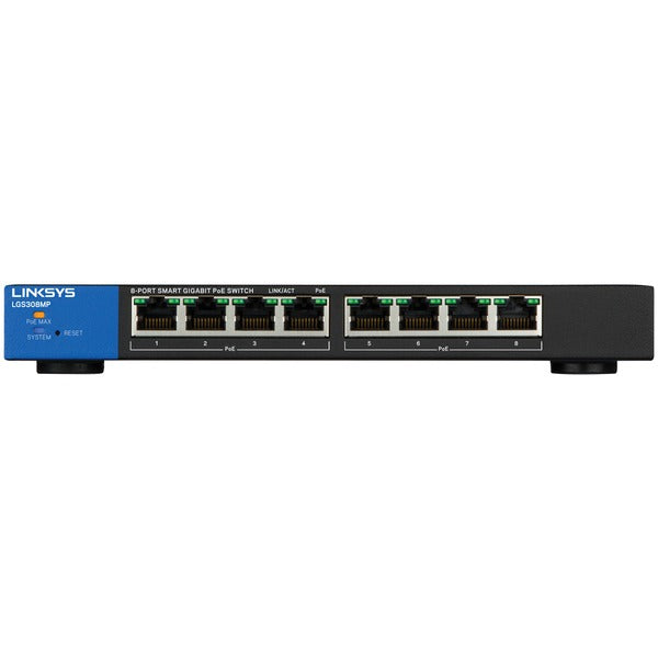 180-Watt PoE+ Smart 8 Port Gigabit Network Switch