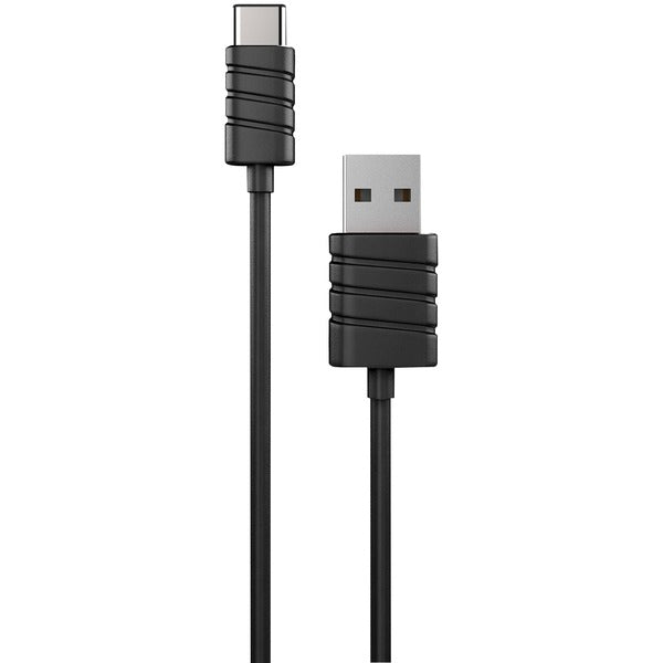 Twister Charge & Sync USB-C(TM) to USB-A Cable, 6.6ft (Black)