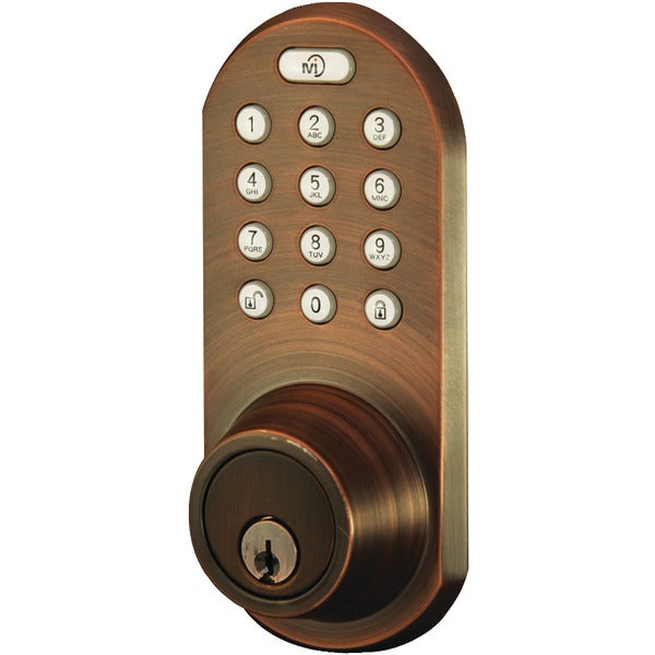 3-in-1 Remote Control & Touchpad Dead Bolt (Oil Rubbed Bronze)