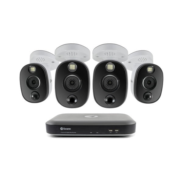 4K Surveillance System Kit with 4-Channel 1 TB DVR and Four 4K Cameras