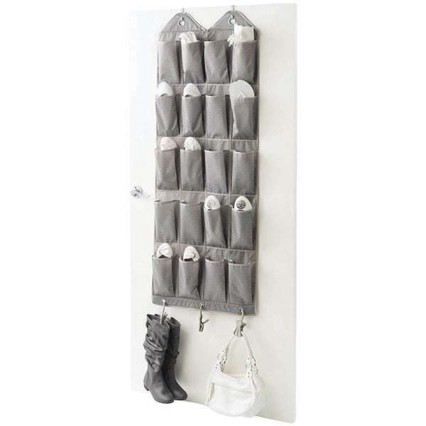 Harmony Twill Collection Over-the-Door Shoe Organizer with Neatclips
