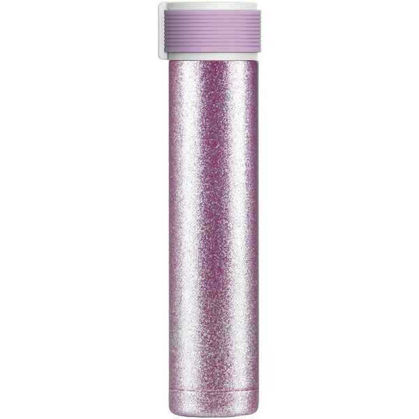 8-Ounce Skinny Glitter Water Bottle (Pink)