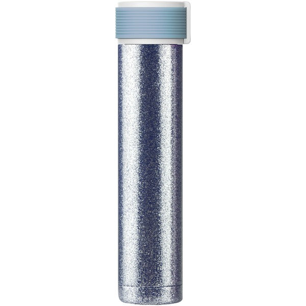 8-Ounce Skinny Glitter Water Bottle (Blue)