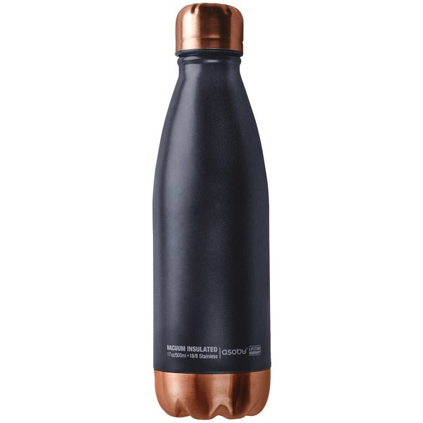 17-Ounce Central Park Water Bottle (Black/Copper)