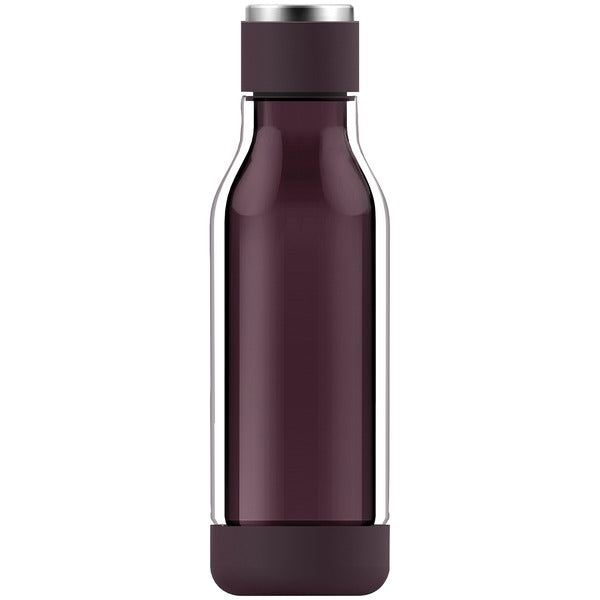 17-Ounce Inner Peace Glass Water Bottle (Burgundy)