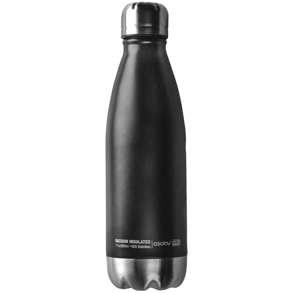 17-Ounce Central Park Water Bottle (Black/Silver)