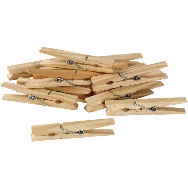 Natural Wood Clothespins, 50-Pack