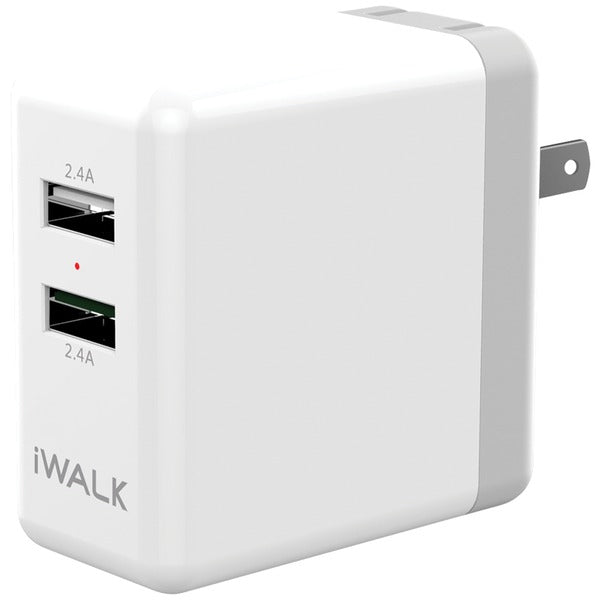 Home Charger with Dual USB Ports (White)