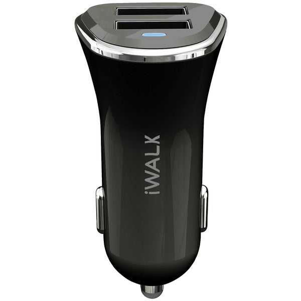 Car Charger with Dual USB Ports (Black)
