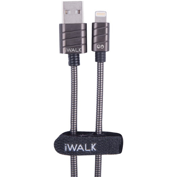 Charge and Sync Twister Steel Lightning(R) Cable, 6.5 Feet (Gray)