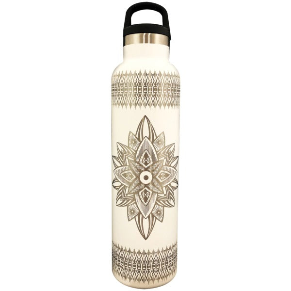 24-Ounce Lotus Bloom Water Bottle (White)